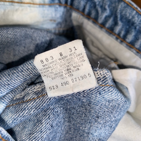 Vintage 90s Levi’s Bleached Denim Jeans 38 x 30 - Picture 5 of 6